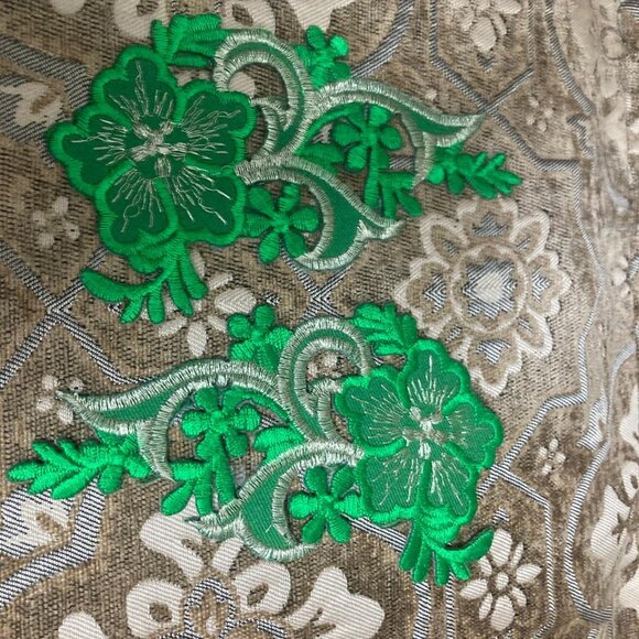 Kids Embroidery Patches Iron On Patch Craft Clothes Accessory Flower 1 Pair Set - Picture 2 of 9